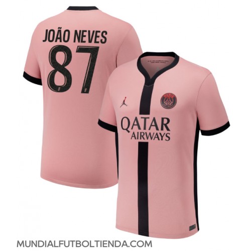 Camiseta Paris Saint-Germain Joao Neves #87 Tercera Equipación Replica 2024-25 mangas cortas